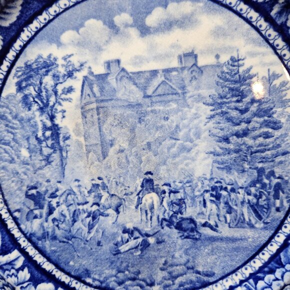 Antique Rowland and Marsellus Battle of Germantown Plate Historical Transferware - Picture 8 of 8